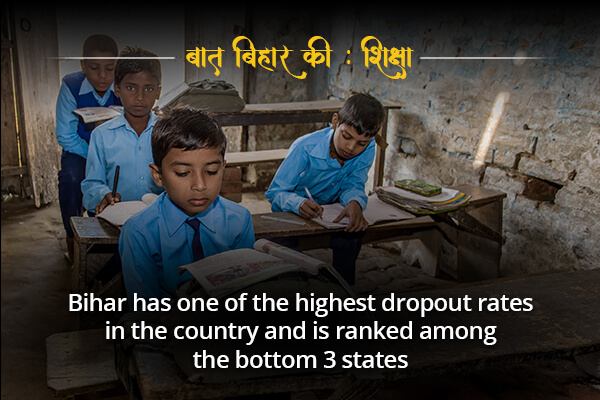 Highest dropout rates in the coutry is in Bihar- Baat Bihar ki